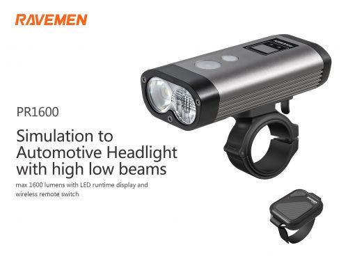 RAVEMEN PR1600  LED USB bike light 1600 lm